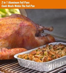 30 Pack Grill Drip Pans Grill Grease Pan Liners – Disposable Aluminum Foil Trays