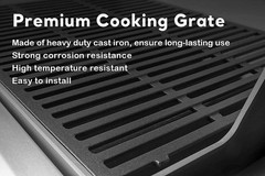 7637 17.5 Inch Cast Iron Griddle Grates for Weber Spirit E210 E220