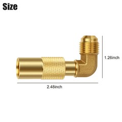 Low Pressure 3/8″ Male Flare Propane Elbow Adapter Fitting for 17″ and 22″ Grill
