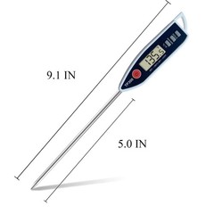 Digital Meat Food Thermometer for Candy Candle 23.1 x 2.5 x 1.5 cm, Black