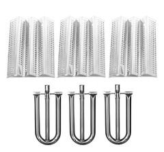 Stainless Steel Heat Plate and Burner 3-Pack for American Outdoor Grill