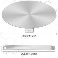 11″ Stainless Steel Heat Diffuser Plate for Induction, Gas, Glass Cooktops – Dur