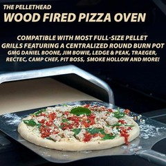 Pellet Grill Pizza Oven Attachment Wood Fired Up to 800°F