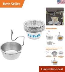 Effortless Grilling Solution: Aluminum Grease Tray Kit with 10 Liners Included
