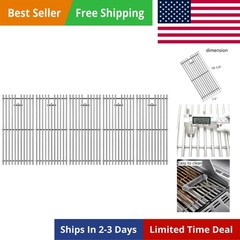 19-1/4″ Stainless Steel 5 Cooking Grates Replacement Parts for Bull Angus 40″…