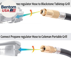 Propane Regulator with Hose, 4 Feet Griddle Propane Adapter Fits for Blackstone