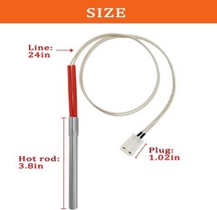 Hot Rod Ignitor Kit Replacement Wood Pellet Grill 2 Fuses 200W