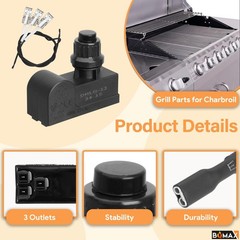 DHLG-3T Grill Igniter Kit, 3 Outlets, Charbroil Performance, Electronic Module