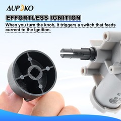 Aupoko 2 Pin Rotary Piezo Igniter & Knob, Replacement for Select Ducane Black