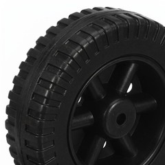 6Pcs 6 Inch Reusable Plastic Grill Wheels for Bbq Grill Cart Lightweight Black