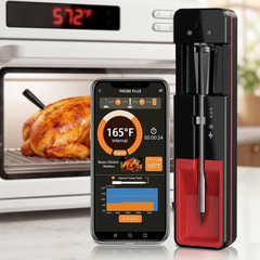 ±0.5°F Accuracy Shows Real-Time Temp Wireless Meat Thermometer: Smart 900Ft Blue
