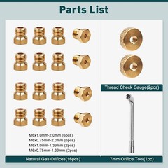 Natural Gas Conversion Kit Propane to NG Orifices Nozzle DIY Replacement Parts