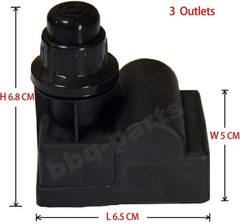 Push Button Electronic Ignitor – 3 Outlets for Gas Grills, Lightweight & Compact