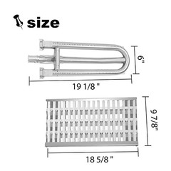 Grill Heat Plates Heat Shield Grill Burners for DCS Grills 27DBQR, BGA3 6