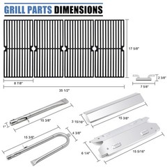 Adviace Grill Replacement Parts for Brinkmann 810-3660-S, Replacement Grates,…