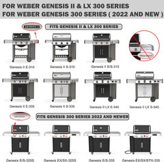 Flavorizer Bars 5pc Weber Genesis II 300 Series E-310 E-330 GS4 Front Ctrl 66032