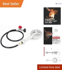 High Pressure Cast Iron Burner Head with Brass Fitting Orifice and Regulator Kit