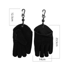 Anti Slip Fishing Gloves with Breathable Fabric and Magnet Hook for Quick Reach