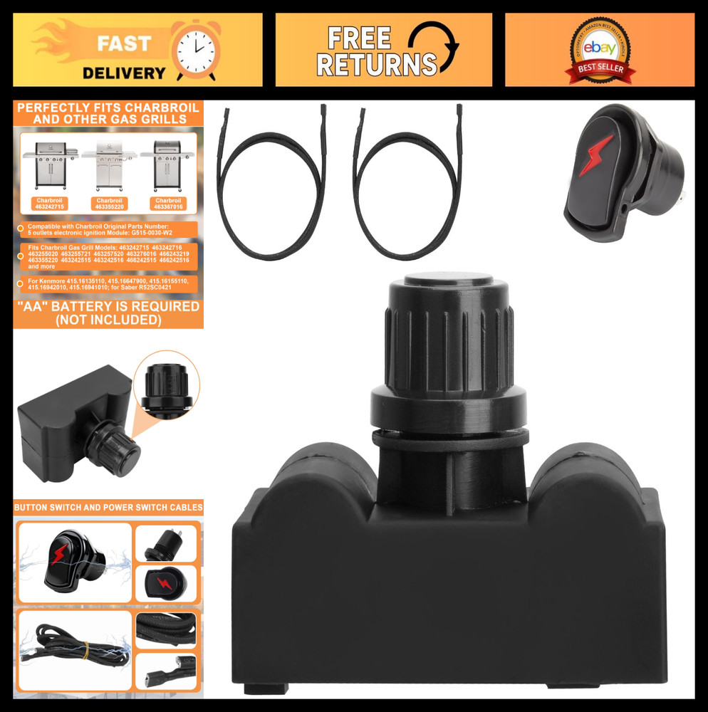 Grill Igniter Replacement for Charbroil – 5 Outlet Electronic Ignition Module, P