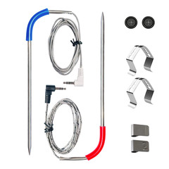 2-pk BBQ Meat Probe Replacement for Traeger Pellet Grill Smokers 3.5mm Plug