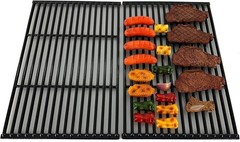 Grill Grates BBQ Grate Grid 19×25″ 2pcs Porcelain Coated Cast Iron Replacement