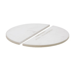 Kamado Joe Indirect Cooking Half-Moon Ceramic Heat Deflector Plates For Big Joe