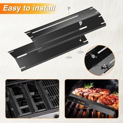 4 PCS Universal Adjustable BBQ Grill Heat Tent Plate Shield 11.7 To 21 Inch