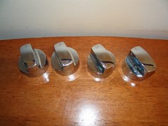 Dyna-Glo Grill Knobs Plastic Chrome Gas Grill BBQ Burner Knobs SET OF 4 OEM