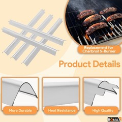 BQMAX 17 Inch Grill Grate Kit for Charbroil Performance 5 Burner Grill 463449…