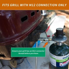 Timsec Propane Gas Grill Control Valve Table Top Regulator M12 x 1.5mm Outlet
