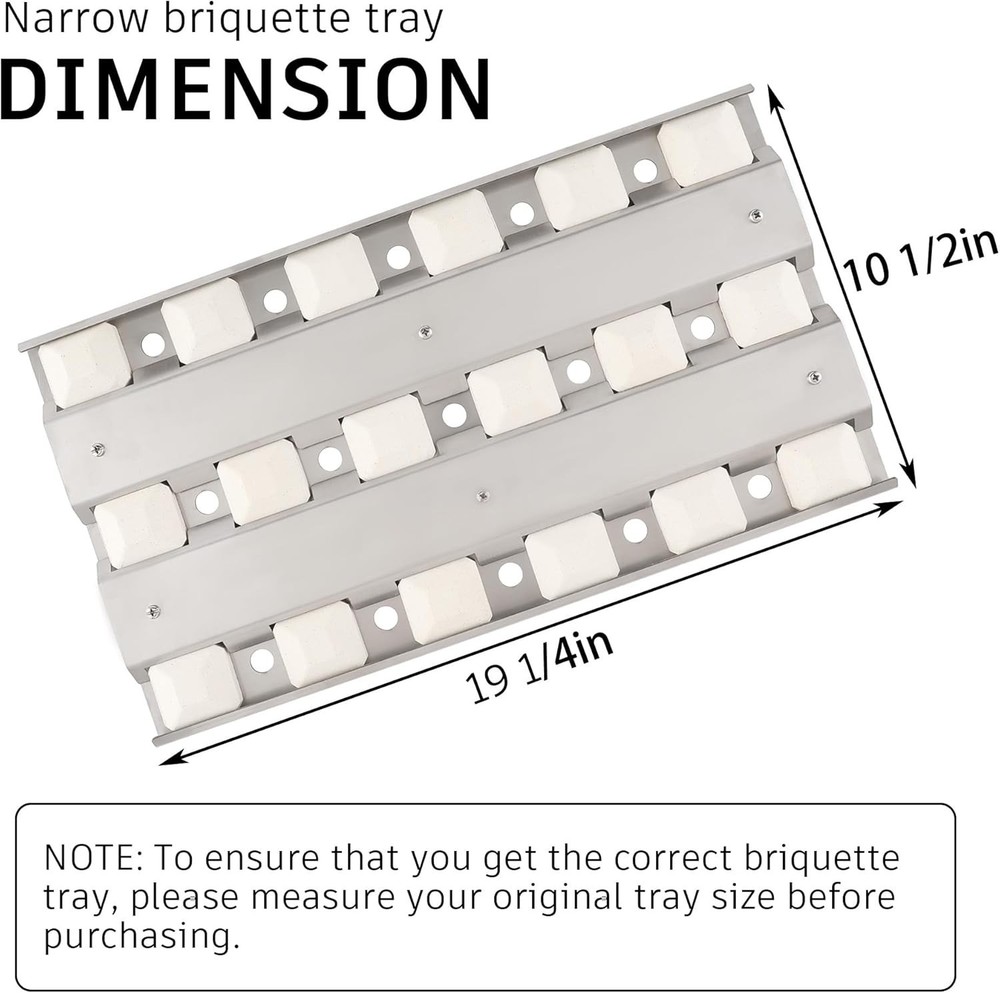 Grill Briquette Tray Replacement for Lynx 42in 54in Grill, Narrow Briquette T…