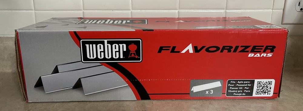 Weber Flavorizer Bars Set 3 Stainless Steel 3400301– Fits Spirit & Spirit II 200
