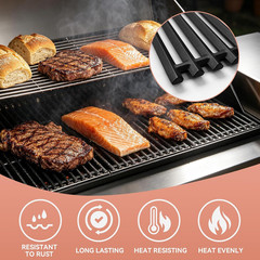 463242715 – 17 Inch Cast Iron Grill Grates for Charbroil TRU Infrared Grill, Coo