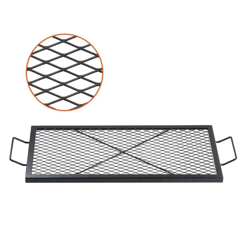 VEVOR 32″ Rectangle Cooking Grate Fire Pit Grill Grate X-Marks Heavy-Duty Steel
