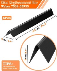 Paayox Flavorizer Bars 24.5 Inch for Weber Genesis Grill Parts Genesis 300 31…