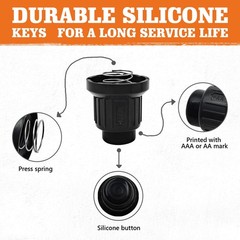 AAA and AA Battery Push Button Igniter Cap Replacement for Blackstone, Char-B…