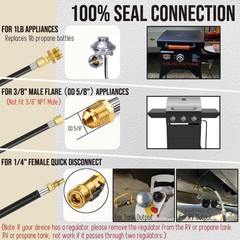 7 Feet Propane Quick Connect Hose for RV to Gas Grill