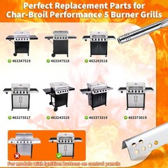Grill Burner Heat Plate Crossover Tube Igniter Kit For Performance 5 Burner