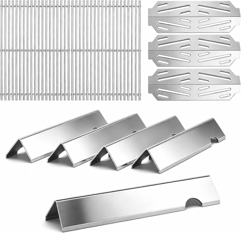 Qulimetal SUS304 18.75″ Grill Grates with 66032 Flavorizer Bars & Heat Deflector