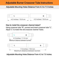 17.75 inch Grill Burner Heat Shield Kit for Charbroil Performance 4-Burner