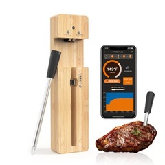 Newise Bluetooth Wireless Meat Thermometer with Smart APP, Long Range & black
