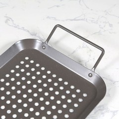 BBQ Pan Set BBQ Accessories Carbon Steel Material Compact Size Non-stick Coating