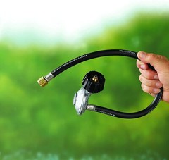 Gas Grill LP Propane Regulator with 20″ Long 5/16″ Hose 3/8″ Female Flare New