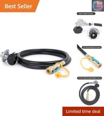 6 Feet Propane Regulator Hose – 1/4″ Female Quick Connect x Acme Nut for Olym…