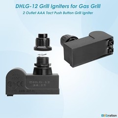 DHLG-12 Grill Igniters for Charbroil Ignitor Replacement, 2 Outlets AAA Battery