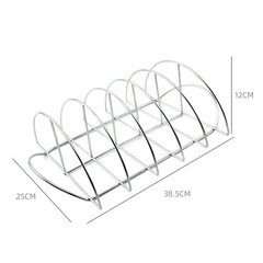 Barbecue Rib Grill Rack SemiRound for Steak Chicken NonStick Stainless Steel