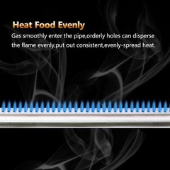 15″ Stainless Steel Grill 4 Burners Replacement Parts for Nexgrill 720-0896C NEW