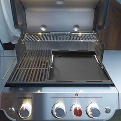 Griddle Insert & Grate Compatible w/ Weber 6788 for Genesis II 300 Grills