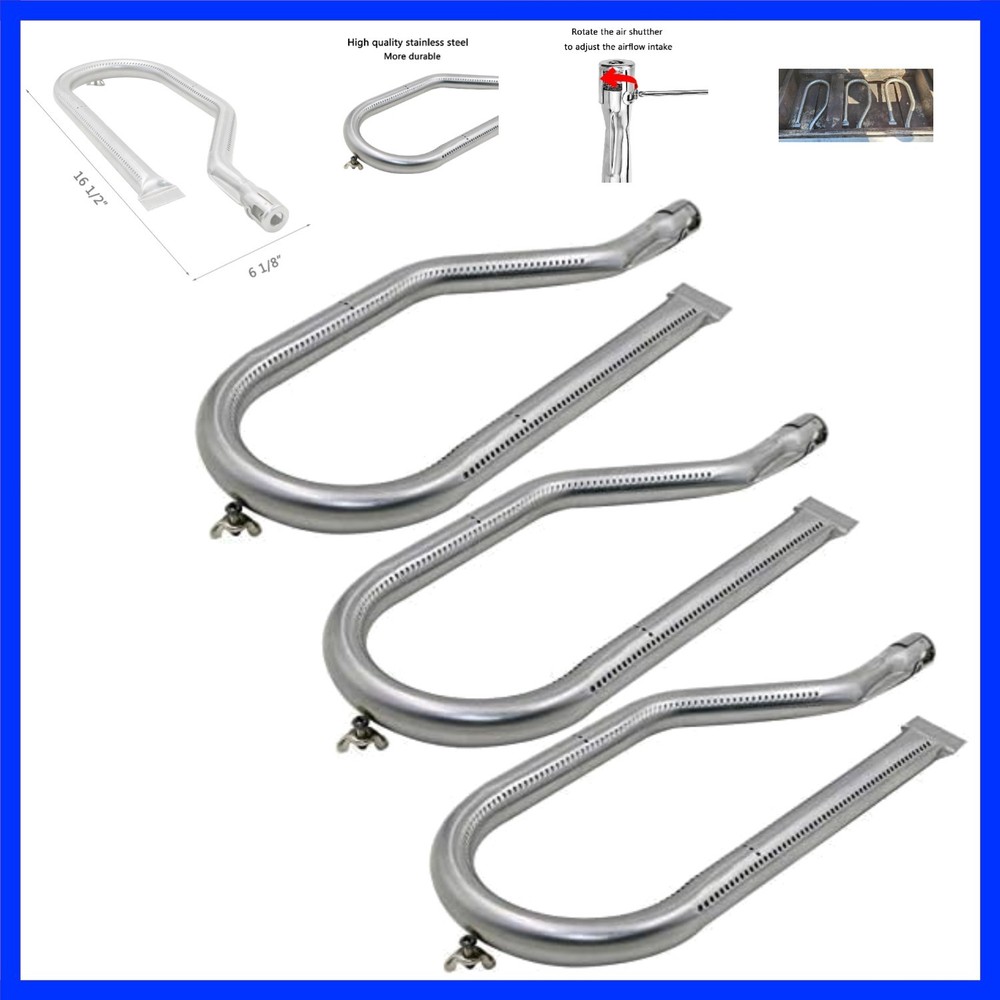 Stainless Steel Gas Grill Burner Replacement, BBQ Tube Pipe Burner Parts for …