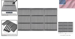 Charbroil Commercial Tru-Infrared Grill Grates, Heavy Duty Cast Iron, 497 Sq.In